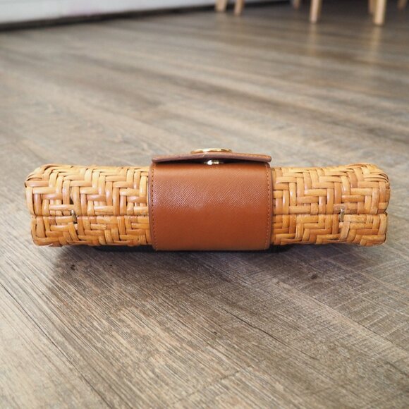 Tory Birch Rattan Wicker Clutch - Picture 4 of 8
